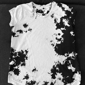 Zadig & Voltaire black and white tie dye t-shirt